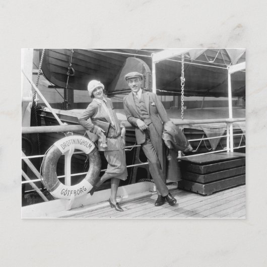 グレタ・ガルボとモーリッツ・スティラー1925 ポストカード (正面)