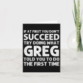 グレッグギフト名パーソナライズされた誕生日おもしろいクリスマス カード (正面)