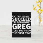 グレッグギフト名パーソナライズされた誕生日おもしろいクリスマス カード (黄色い花)