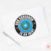 グレッグ・アボットは馬鹿だ ラウンドシール (封筒)