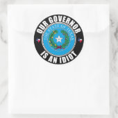 グレッグ・アボットは馬鹿だ ラウンドシール (バッグ)