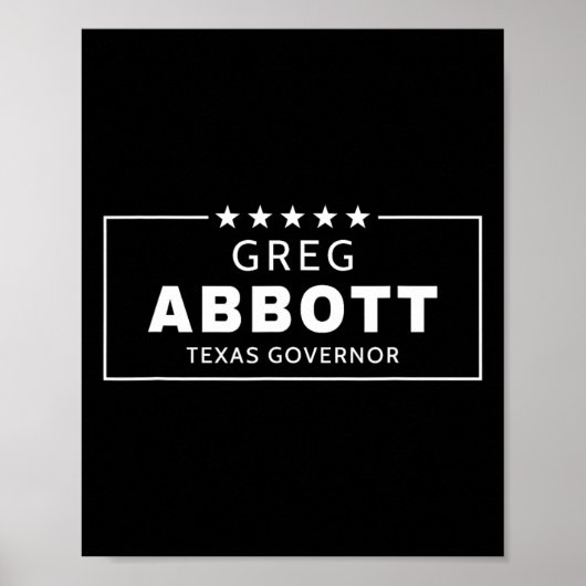 グレッグ・アボット選挙テキサス州知事共和党員赤 ポスター (正面)