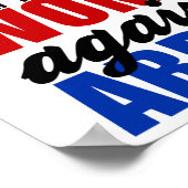 グレッグ・アボット・テキサス州・ポリティカル反対女性 ポスター (角)