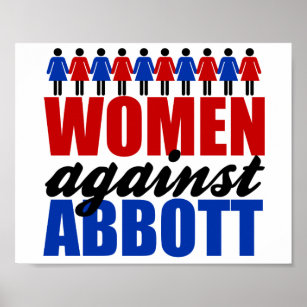 グレッグ・アボット・テキサス州・ポリティカル反対女性 ポスター