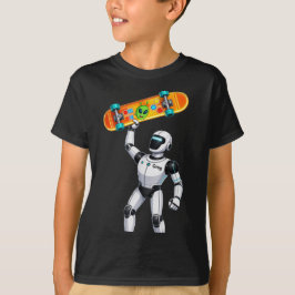グレッグ ロボット エイリアン スケートボード クリエイター SF キッズ Tシャツ
