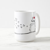 グレッグ"私は愛しますグレッグ"を"私ハートグレッグ" コーヒーマグカップ (正面右)