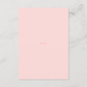グレトチェンコーラルピンクエレガントな結婚式 エンクロージャーカード (裏面)