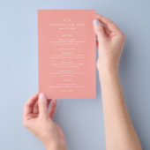 グレトヘンコーラルピンクエレガントなウェディングメニュー チラシ (ハンドル)