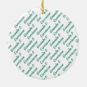 グレナダとカラカウ国旗の地図カスタマイズ可能 セラミックオーナメント (裏面)