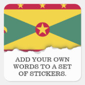 グレナダの国旗 スクエアシール (正面)