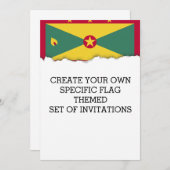 グレナダの国旗 招待状 (正面/裏面)