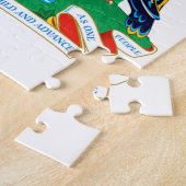 グレナダの紋章付き外衣 ジグソーパズル (側面)