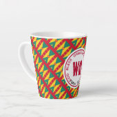 グレナダのCARRIACOU国旗カスタマイズ可能 カフェラテマグ (左アングル)