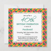 グレナダカラコ国旗のカスタム誕生祝い 招待状 (正面)