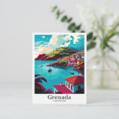グレナダカリブのヴィンテージトラベルポートレート ポストカード (スタンド正面)
