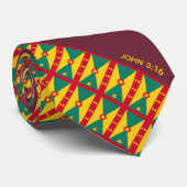 グレナダクリスチャン聖なる書物、 経典ジョン3:16ブルゴーニュ ネクタイ (ロール)