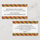 グレナダクリスチャン聖なる書物、 経典ジョン3:16 名刺 (正面/裏面)