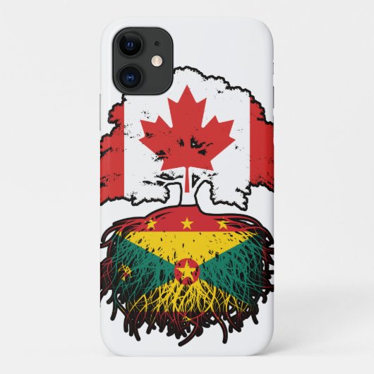 グレナダグレナディアンカナダツリールーツ国旗 Case-Mate iPhoneケース (裏面)