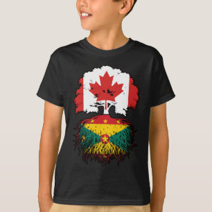 グレナダグレナディアンカナダツリールーツ国旗 Tシャツ