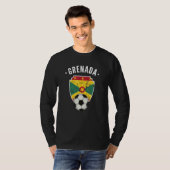 グレナダサッカーグレナダ国旗グレナディアン・プリー Tシャツ (正面フル)