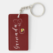 グレナダハート、グレナディアン国旗 キーホルダー (裏面)