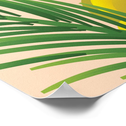 グレナダパラダイスビーチ車馬旅行ポスター ポスター (角)