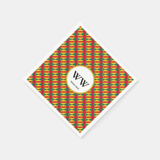 グレナダ国旗のお祝い 誕生日 遺産 パーティー スタンダードカクテルナプキン (角)