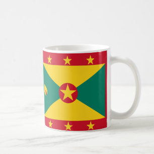 グレナダ国旗のセラミックコーヒーマグ コーヒーマグカップ