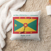 グレナダ国旗の地図パトリオティック聖なる書物、 経典カスタムホワイト クッション (ブランケット)