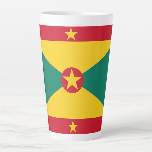 グレナダ国旗 カフェラテマグ (正面)