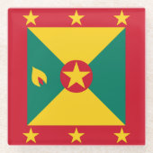 グレナダ国旗 ガラスコースター (正面)