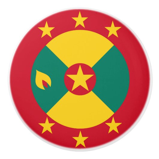 グレナダ国旗 セラミックノブ (正面)