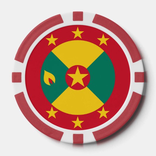 グレナダ国旗 ポーカーチップ (正面)