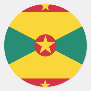 グレナダ国旗 ラウンドシール