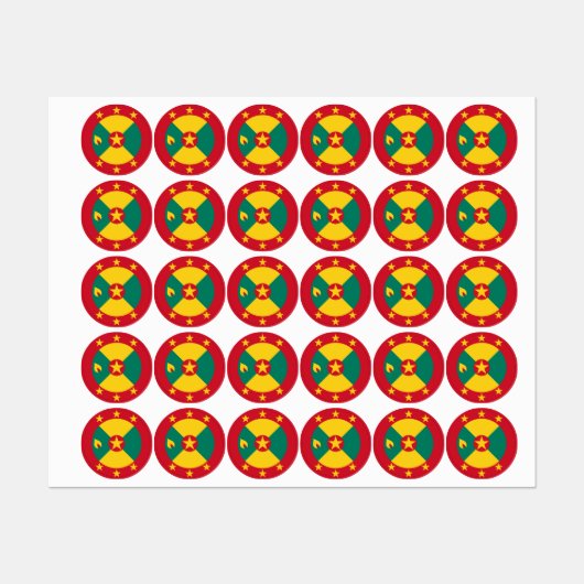 グレナダ国旗 ラベル (シート)