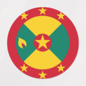 グレナダ国旗 ラベル (デザイン1)