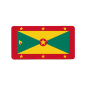 グレナダ国旗 ラベル (正面)