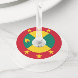 グレナダ国旗 ワイングラスタグ