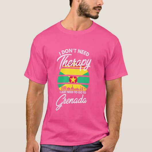 グレナダ国旗Iバケーショングレナダ Tシャツ (正面)