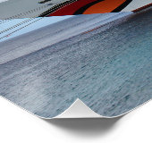 グレナダ島沖で停泊したAIDAlunaクルーズ船 ポスター (コーナー)