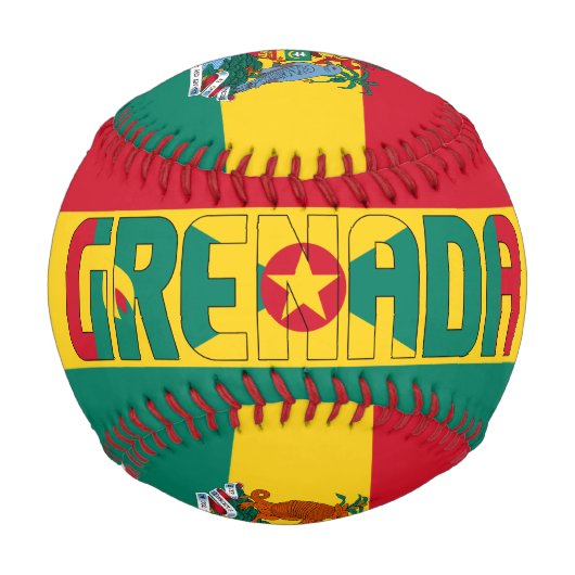 グレナダ州旗と軍備愛国者層 野球ボール (正面)