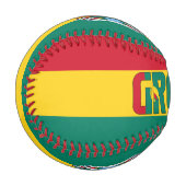 グレナダ州旗と軍備愛国者層 野球ボール (正面左)