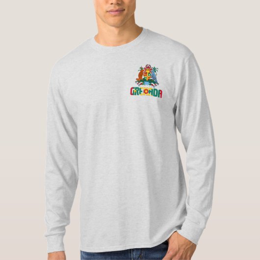 グレナダ州旗と軍備愛国者層 Tシャツ (正面)