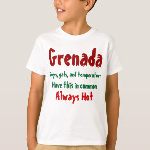 グレナダ熱い女の子と男のTシャツ Tシャツ