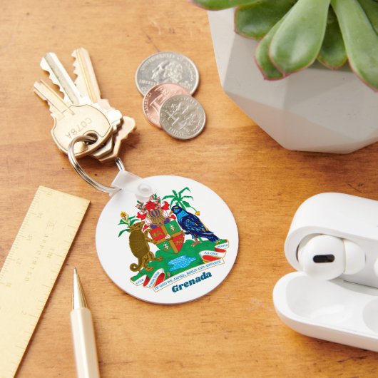 グレナダ用コートシンプルオブカラフルアームズ キーホルダー (デスク)