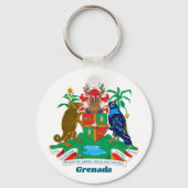 グレナダ用コートシンプルオブカラフルアームズ キーホルダー (裏面)