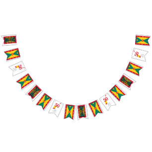 グレナダ2024 GRENADIAN 50th独立 バンティングフラッグ