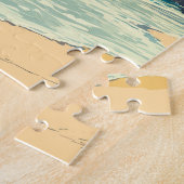 グレナダ イラスト 旅行 アート ヴィンテージ ジグソーパズル (側面)