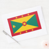 グレナダ/グレナダン/グレナディアン国旗 長方形シール (封筒)