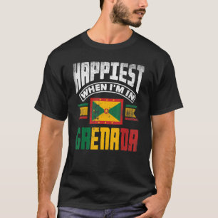 グレナダ・グレナディアン・グレナディアン国旗が最も嬉しいとき Tシャツ